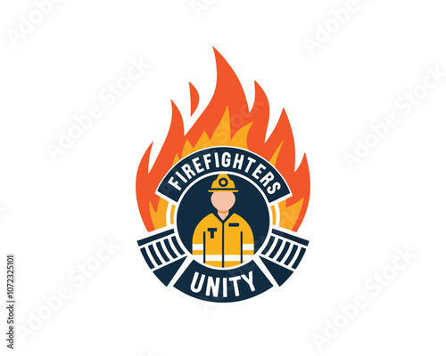 Firefighter Unity Emblem: Representing Courage and Teamwork