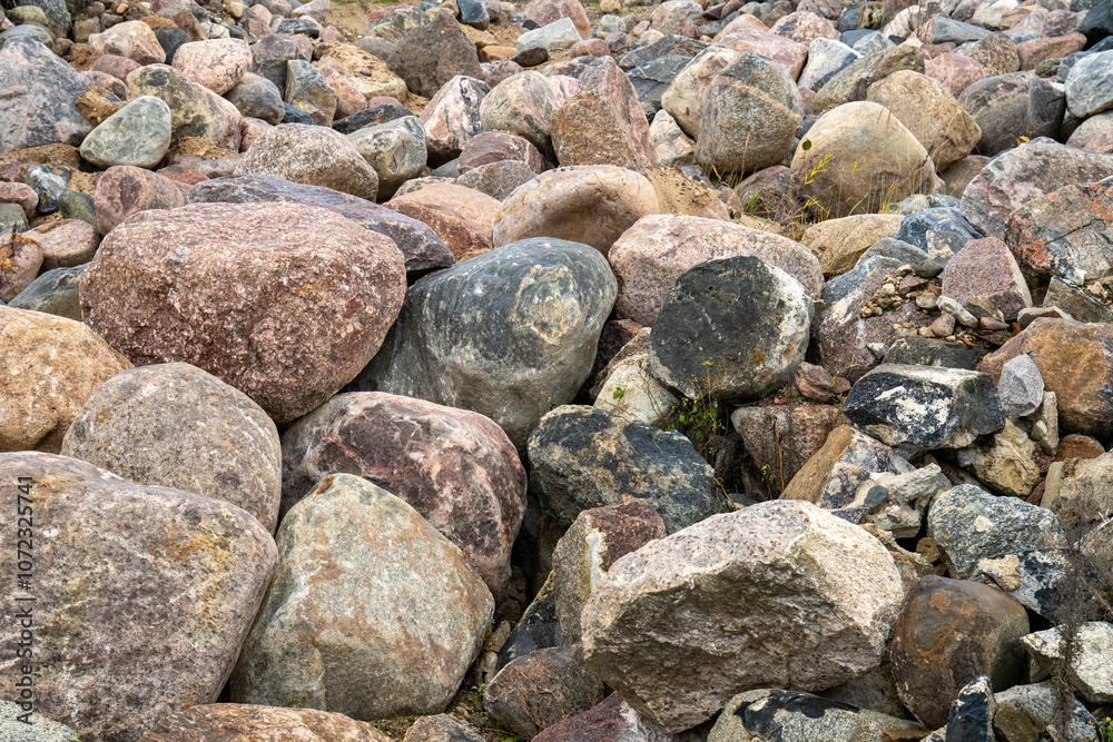 Boulders in a sand quarry. Pile of Rocks Boulders for Construction Boulders in a sand quarry. Pile of Rocks Boulders for Construction