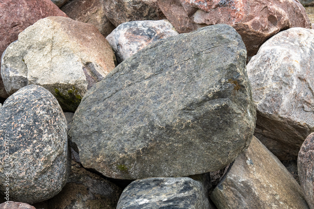 Boulders in a sand quarry. Pile of Rocks Boulders for Construction Boulders in a sand quarry. Pile of Rocks Boulders for Construction