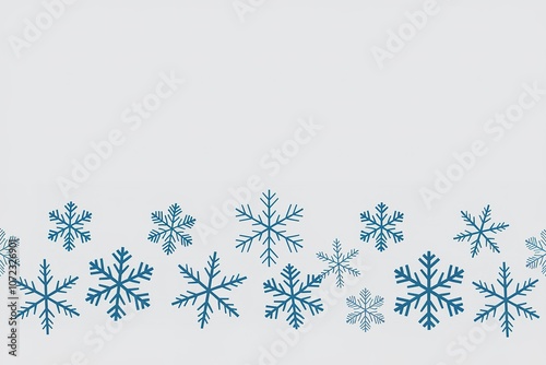 A blank white background with a snowflake border