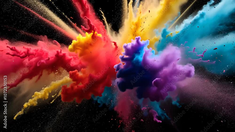 Vibrant Color Explosion in Abstract Motion Stock Video | Adobe Stock