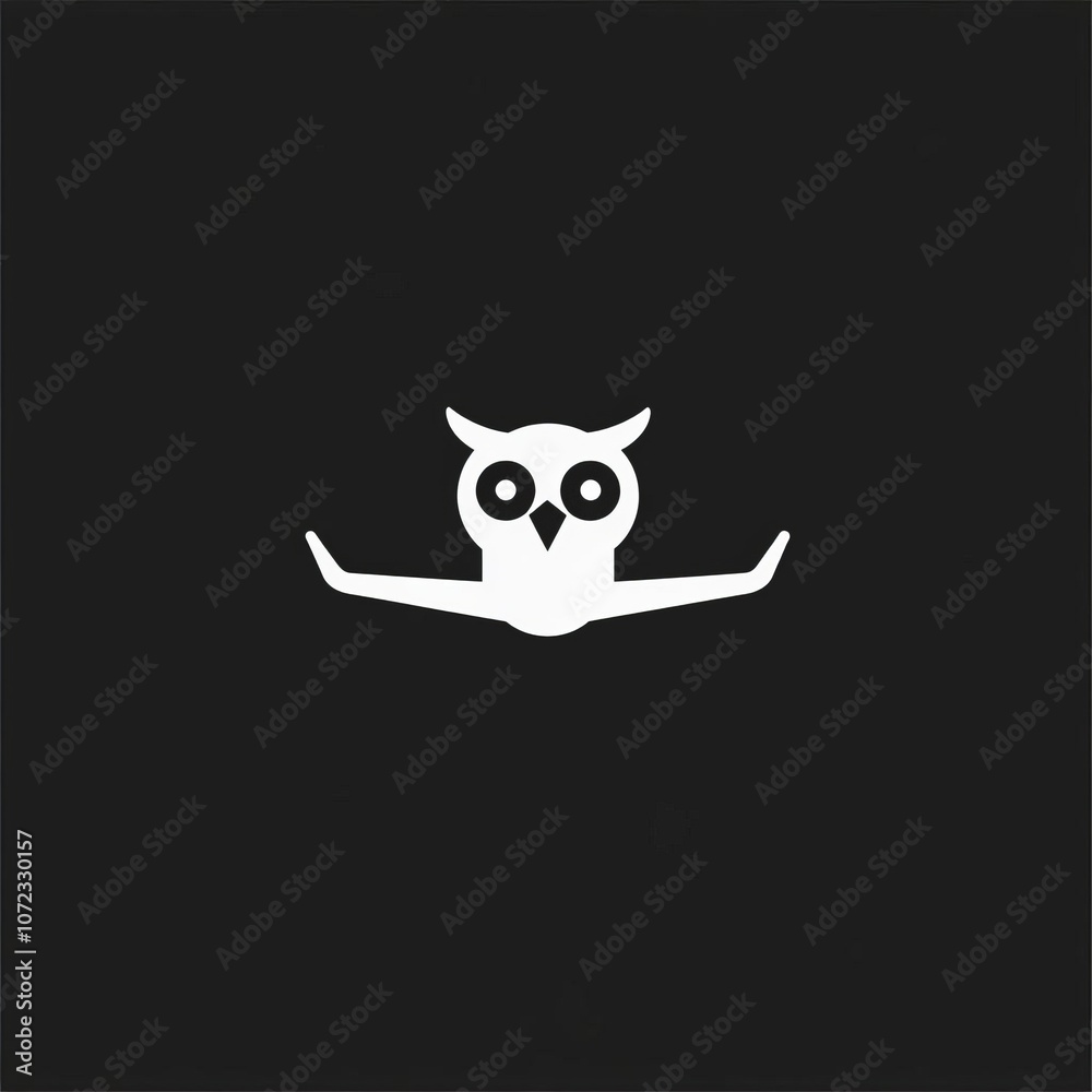 Fototapeta premium Minimalist airplane logo that subtly incorporates