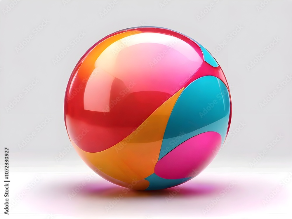 colorful ball isolated on white,Ai generated colorful ball isolated on white,Ai generated