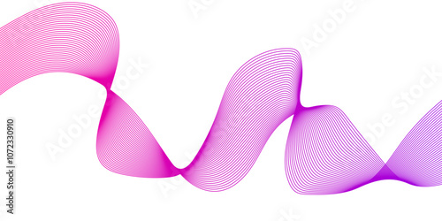 Abstract dynamic multicolor lines waves, technology line stripe isolated science digital flowing black line, gradient colorful flowing wave design element, wavy lines gradient background.	