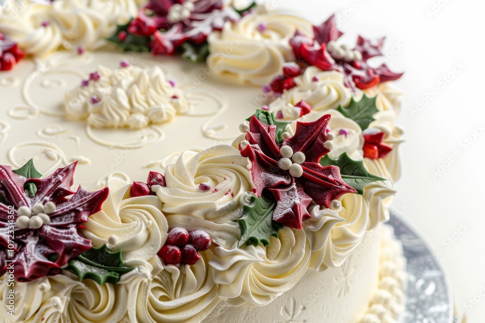 Exquisite Holiday Cake Macro Shot Exquisite Holiday Cake Macro Shot