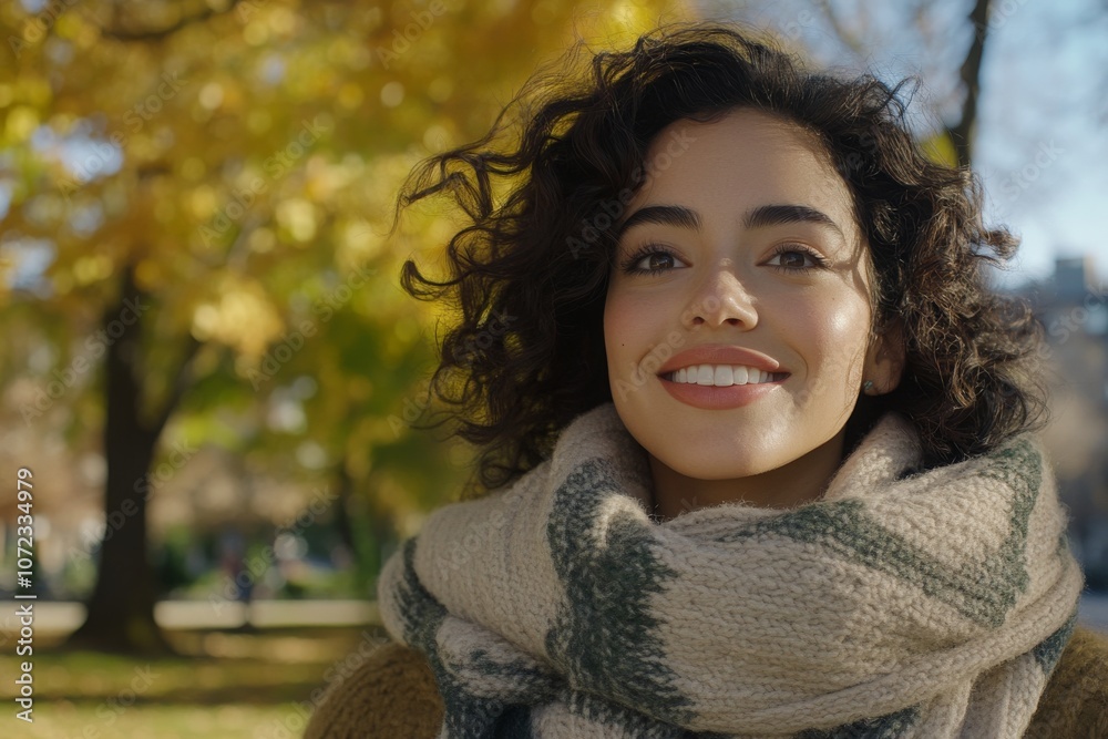 Woman Walking Through Autumn Park in Golden Hour Light Woman Walking Through Autumn Park in Golden Hour Light