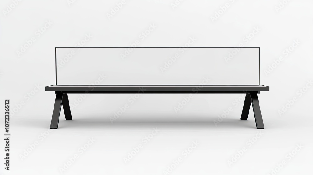 Empty billboard sign on a simple white background, spacious and ready for any creative content, ideal for advertisement. Empty billboard sign on a simple white background, spacious and ready for any creative content, ideal for advertisement.