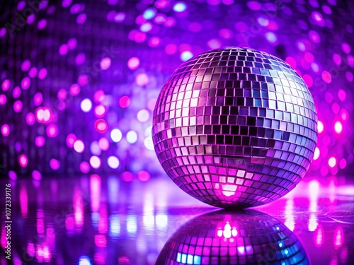 Stylish Minimalistic Purple Disco Ball Decor for Trendy Spaces in 2022, Perfect for Parties and Events, Adding a Touch of Glamour to Your Interior Design Aesthetic