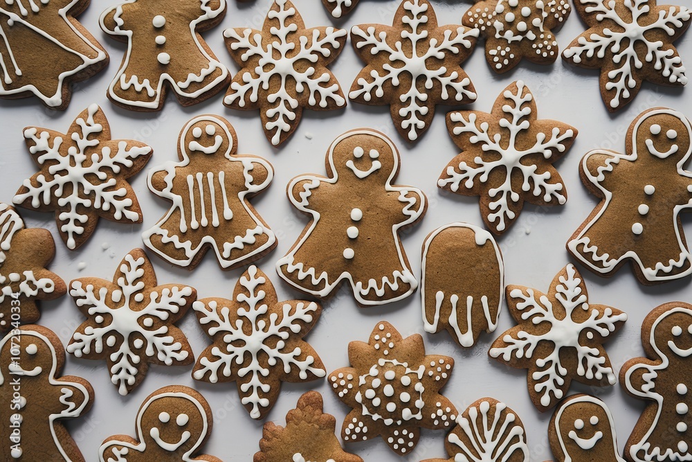 a collection of gingerbread cookies a collection of gingerbread cookies