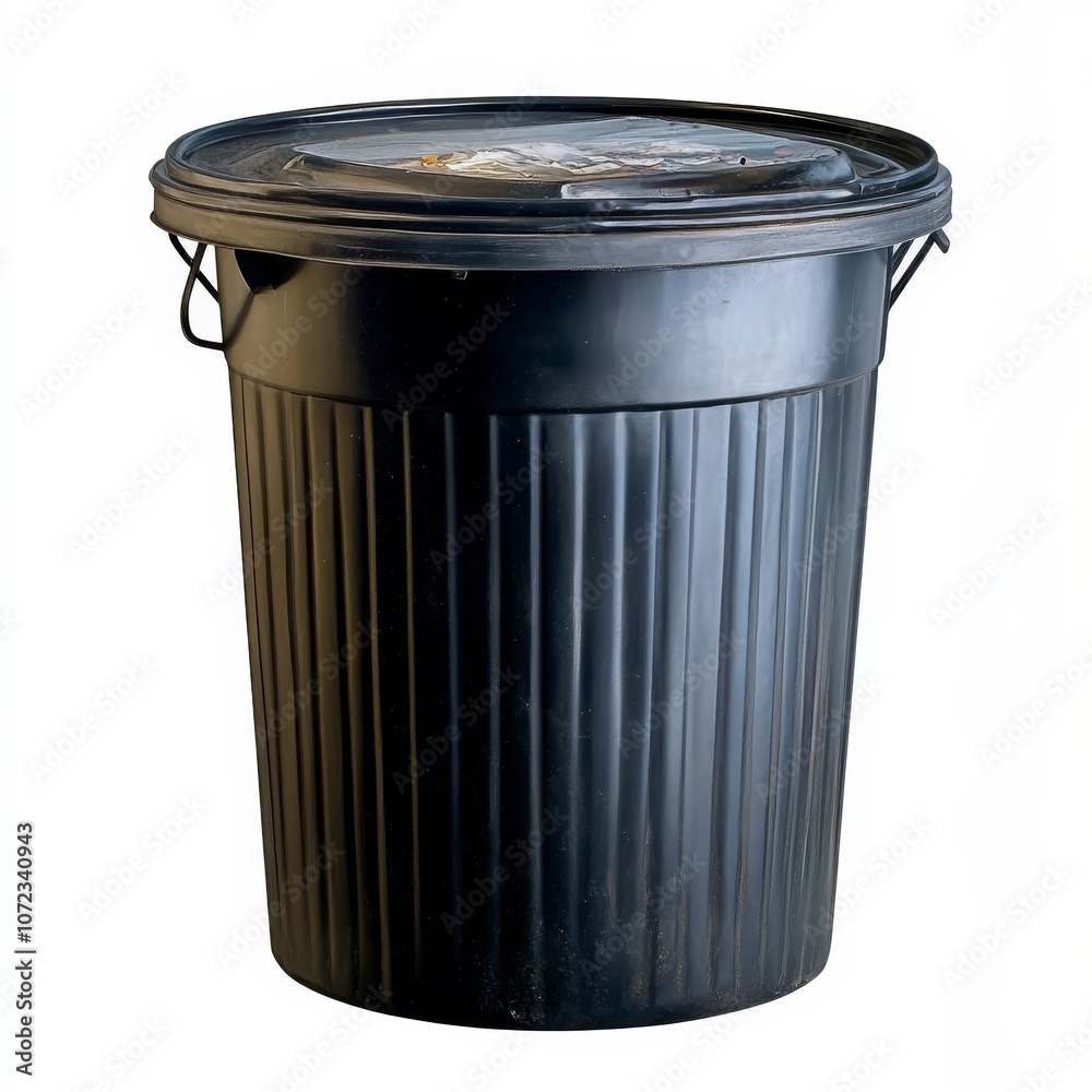Empty trashcan on white. Empty trashcan on white.