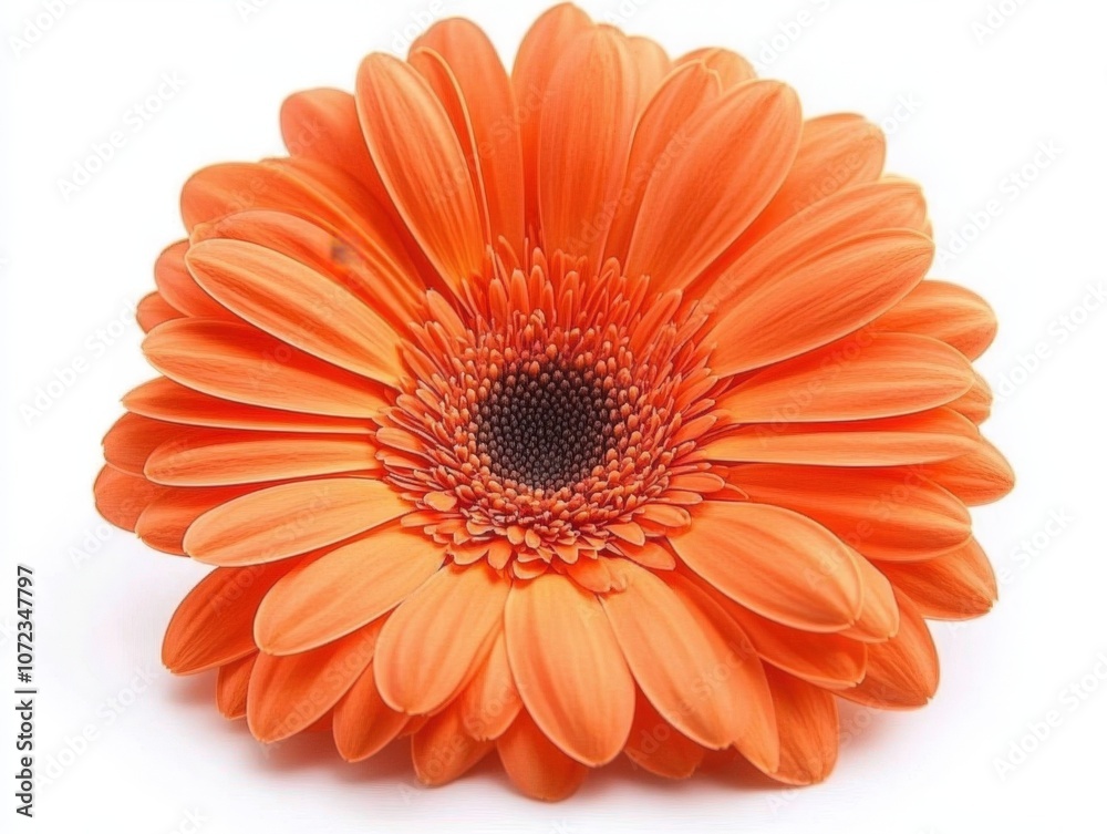 Vibrant orange gerbera daisy in full bloom Vibrant orange gerbera daisy in full bloom