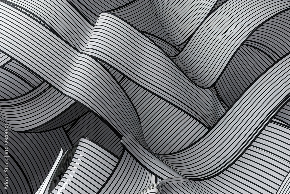 Naklejka premium A complex and intricate pattern of intertwined lines and curves