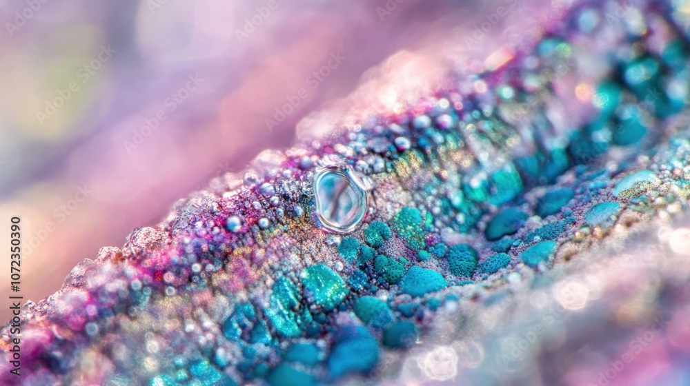 Vibrant and colorful macro shot of a natural crystal formation Vibrant and colorful macro shot of a natural crystal formation