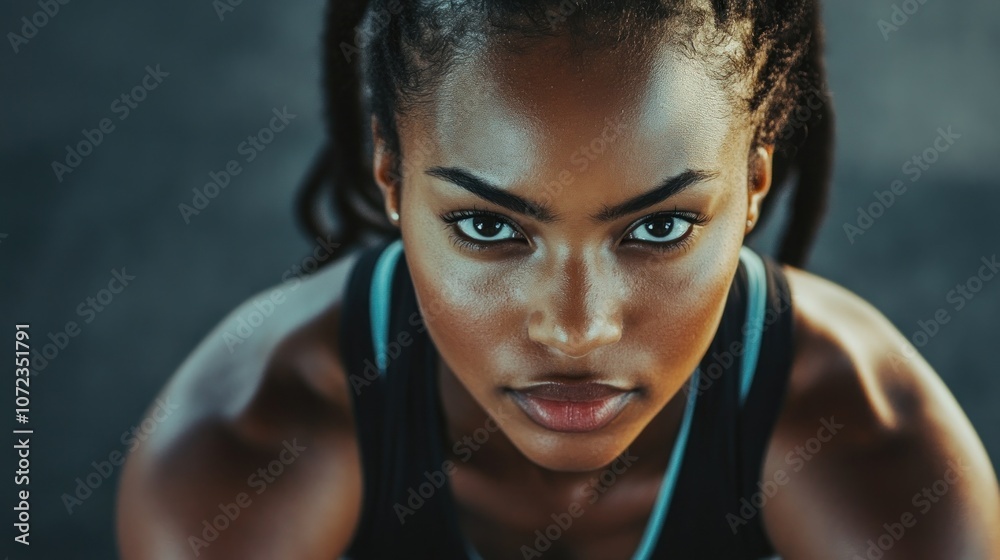 Close-Up Portrait of a Determined Athlete Close-Up Portrait of a Determined Athlete
