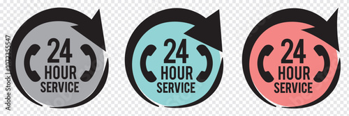 24 hours service icon