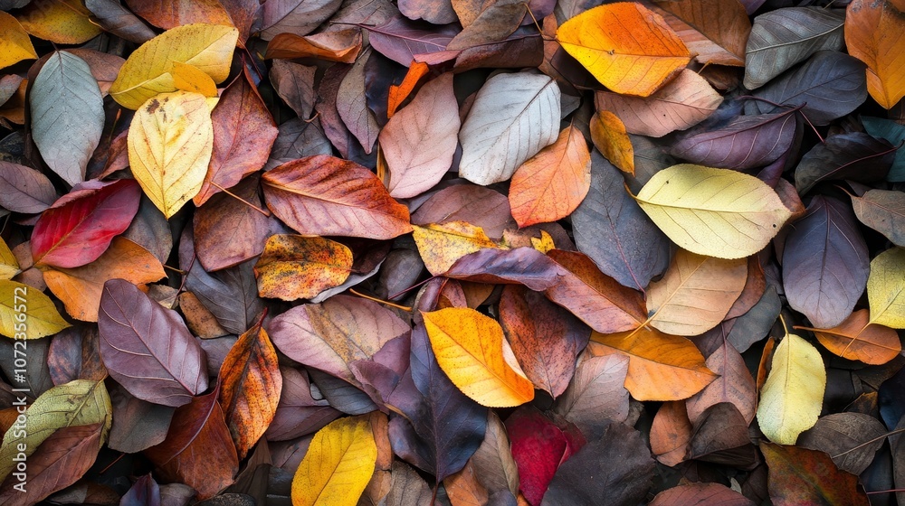 A vibrant array of fallen autumn leaves in various shades of yellow, orange, red, and brown spread across the ground, creating a textured and colorful carpet. A vibrant array of fallen autumn leaves in various shades of yellow, orange, red, and brown spread across the ground, creating a textured and colorful carpet.