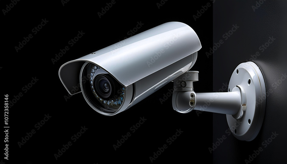 Home Security System or CCTV, isolated on a dark black Home Security System or CCTV, isolated on a dark black