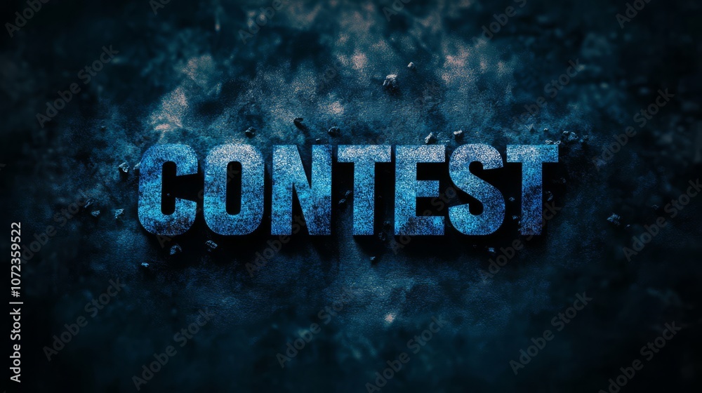 Bold, icy blue letters spelling Bold, icy blue letters spelling
