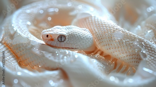 Delicate skin of shedding snake