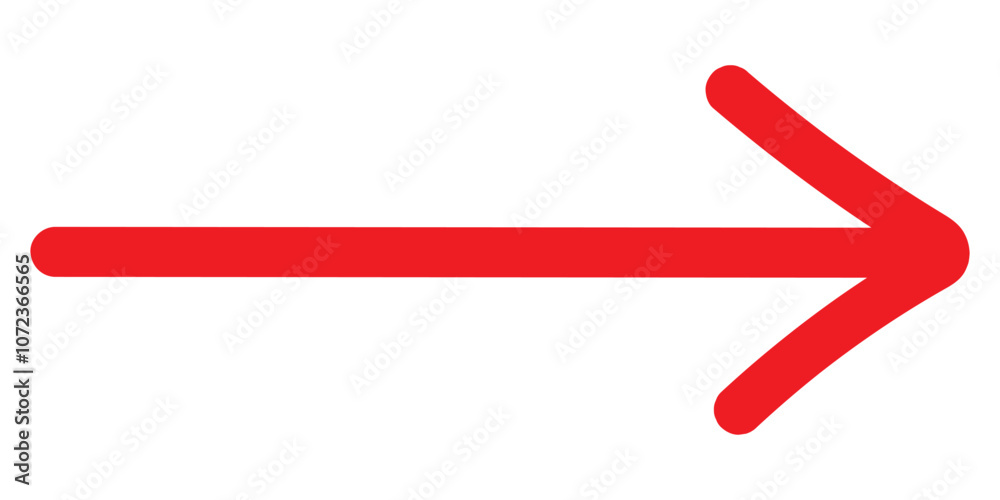 Red large forward or right pointing solid long arrow icon sketched as vector symbol. Long arrow icon. Vector trendy red long arrow left to right in flat style. Red large forward or right pointing solid long arrow icon sketched as vector symbol. Long arrow icon. Vector trendy red long arrow left to right in flat style.