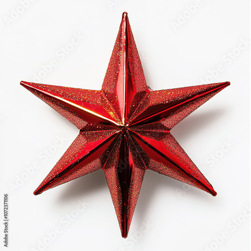 red star on white background