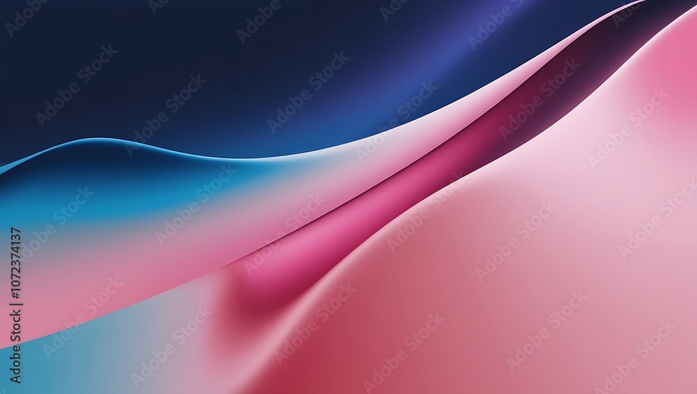Abstract blue and pink gradient with fluid wave. Generative Ai. Abstract blue and pink gradient with fluid wave. Generative Ai.