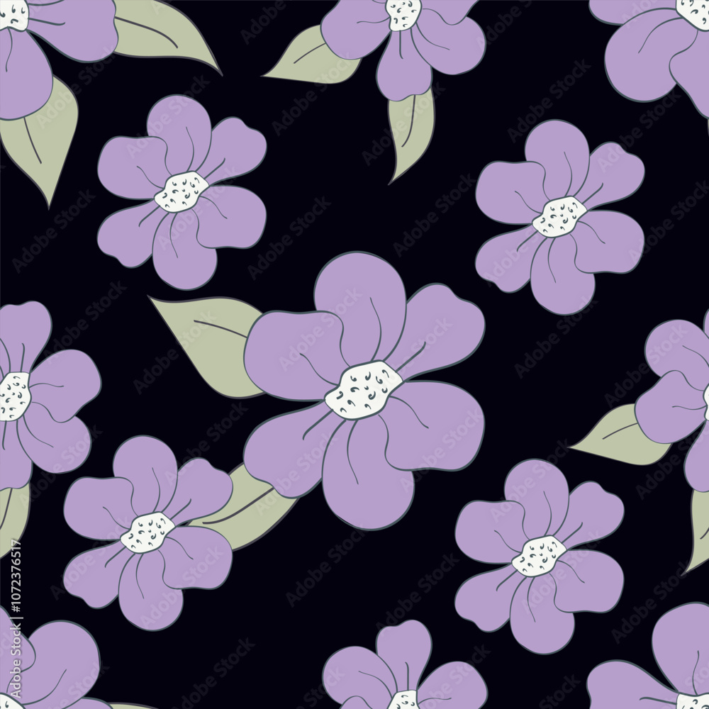 Obraz premium cute small flower seamless pattern on background