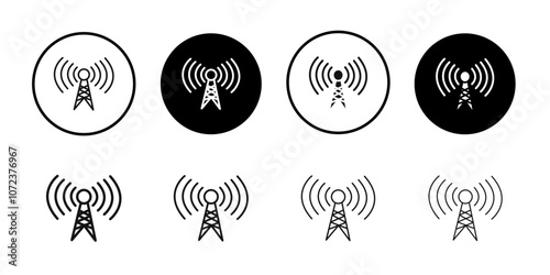 Broadcast icon Flat art illustration in outline