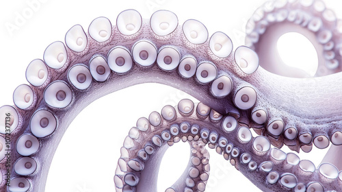 Octopus tentacles isolated on transparent background