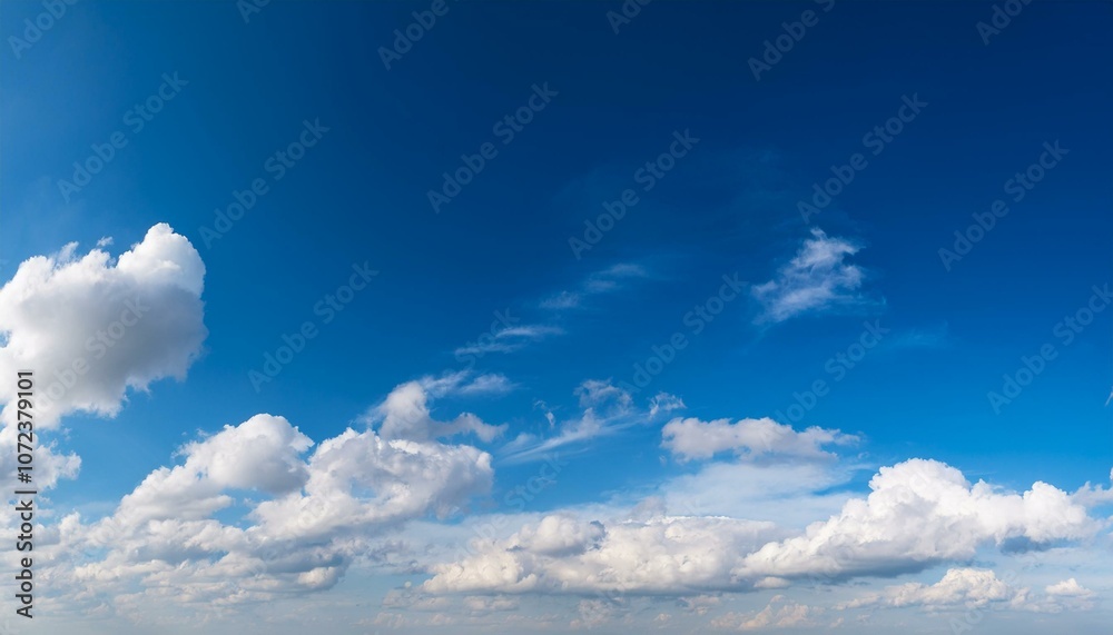 panorama of blue sky with white clouds as background or texture panorama of blue sky with white clouds as background or texture