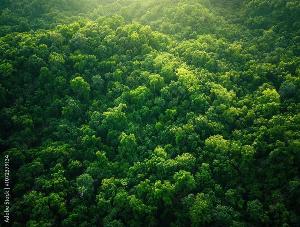 Aerial View of Lush Green Forest from Above Aerial View of Lush Green Forest from Above