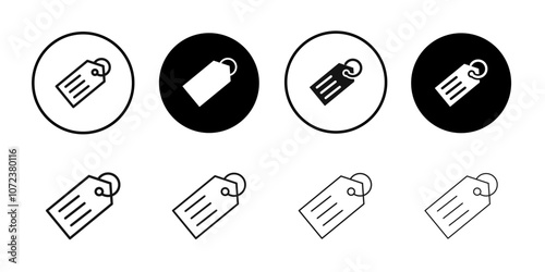Label icon Flat art illustration in outline