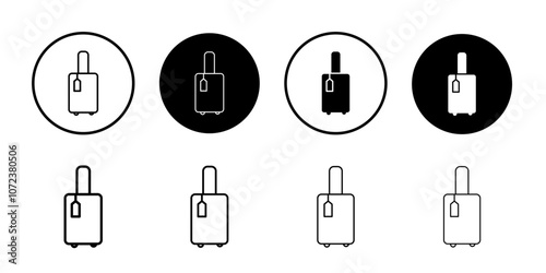 Luggage icon Flat art illustration in outline