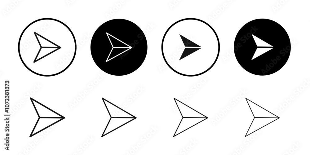 Paper plane icon Flat art illustration in outline Paper plane icon Flat art illustration in outline