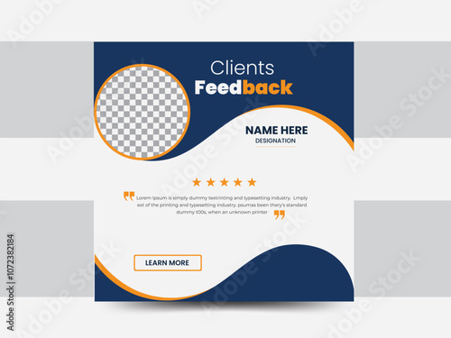 Customer feedback testimonial social media post or client experience post 
