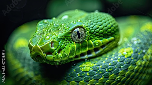 a green snake

