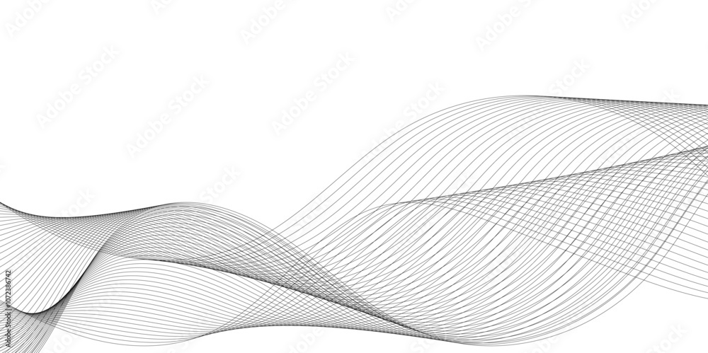 Abstract wave and curved blend lines on transparent background. Sound, music, volume background. Design for brochure, flyer, banner, template, wallpaper background and many more. Abstract wave and curved blend lines on transparent background. Sound, music, volume background. Design for brochure, flyer, banner, template, wallpaper background and many more.