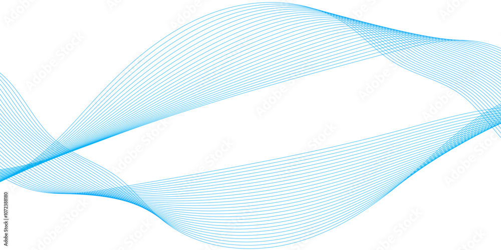 Fototapeta premium Abstract modern background with blue wavy lines and particles, Dynamic flowing wave lines design element. with blue wavy lines and particles Technology backdrop, Digital frequency track equalizer.