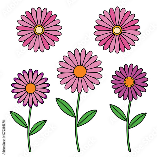 Flowers flat illustration . Beautiful Flowers icon