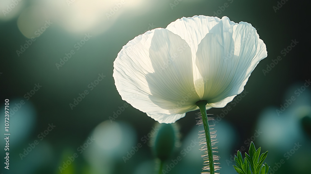 Serene Elegance of White Poppy in Lush Private Gardens: A Perfect Artistic Photography Setting Serene Elegance of White Poppy in Lush Private Gardens: A Perfect Artistic Photography Setting
