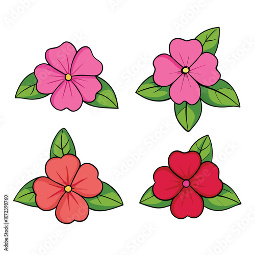 Flowers flat illustration . Beautiful Flowers icon