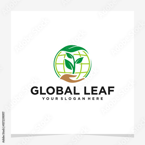 Eco Nature Global Modern Symbol Logo Vector Illustration Element