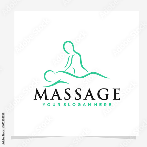 Spa and Massage Modern Symbol Logo Vector Illustration Element