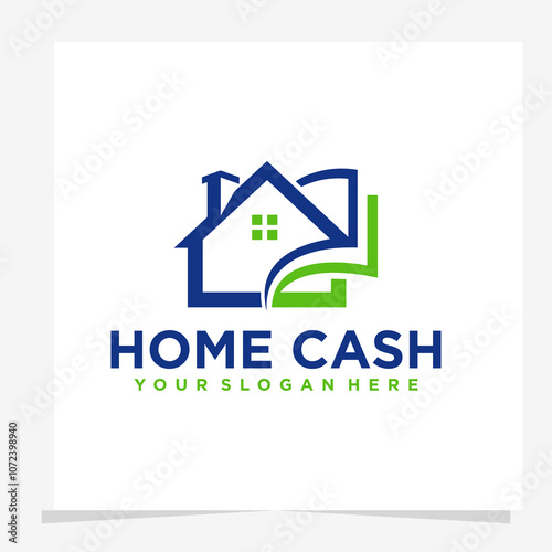 Home Cash Buy or Sell Modern Symbol Logo Vector Illustration Element