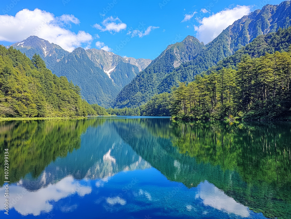 Fototapeta premium lake and mountains