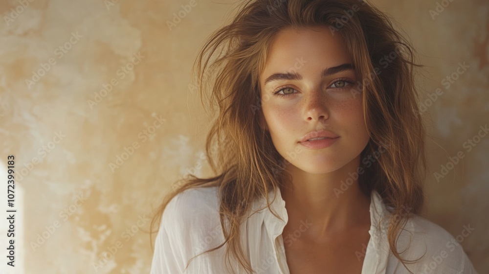 Natural Beauty Portrait with Soft Lighting and Warm Tones Natural Beauty Portrait with Soft Lighting and Warm Tones