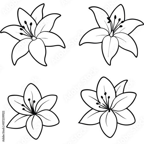 Flowers flat illustration . Beautiful Flowers icon