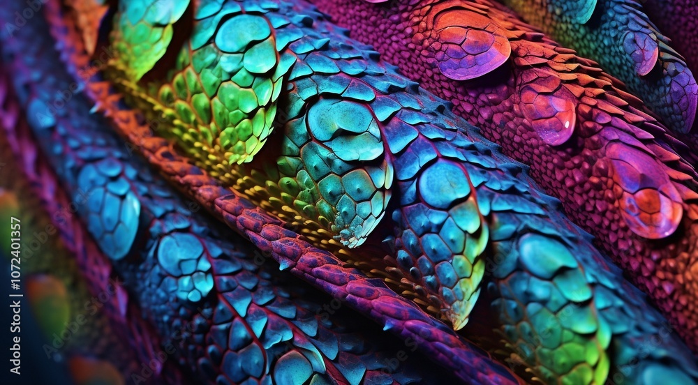 Fototapeta premium chameleon background, ultra colored background, colorful banner, ultra hd chameleon banner