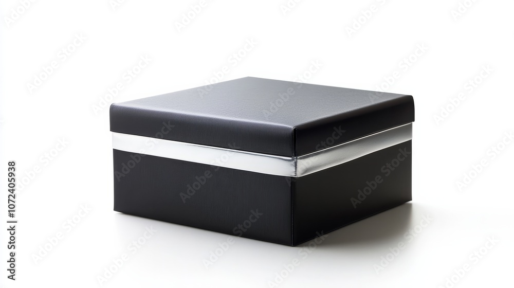 black gift box with silver line black gift box with silver line
