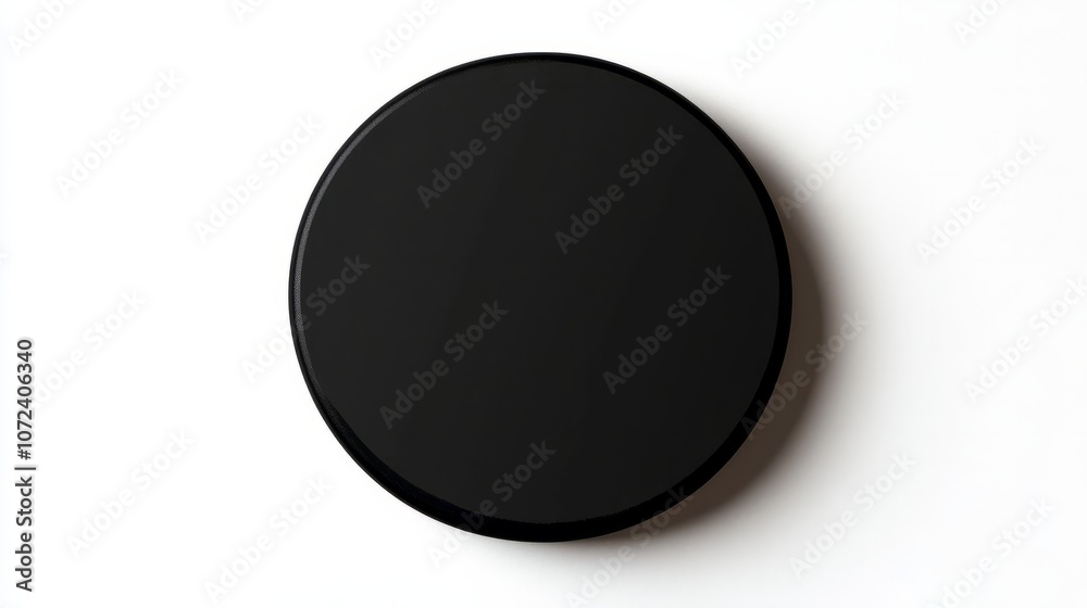 black round button on white black round button on white